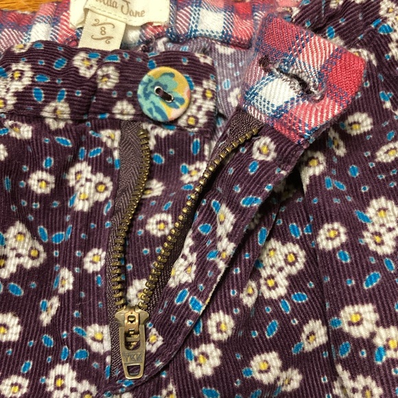 Matilda Jane Girls Size 8 Friends Forever Shelby Corduroy Floral Shorts Purple - Picture 10 of 10